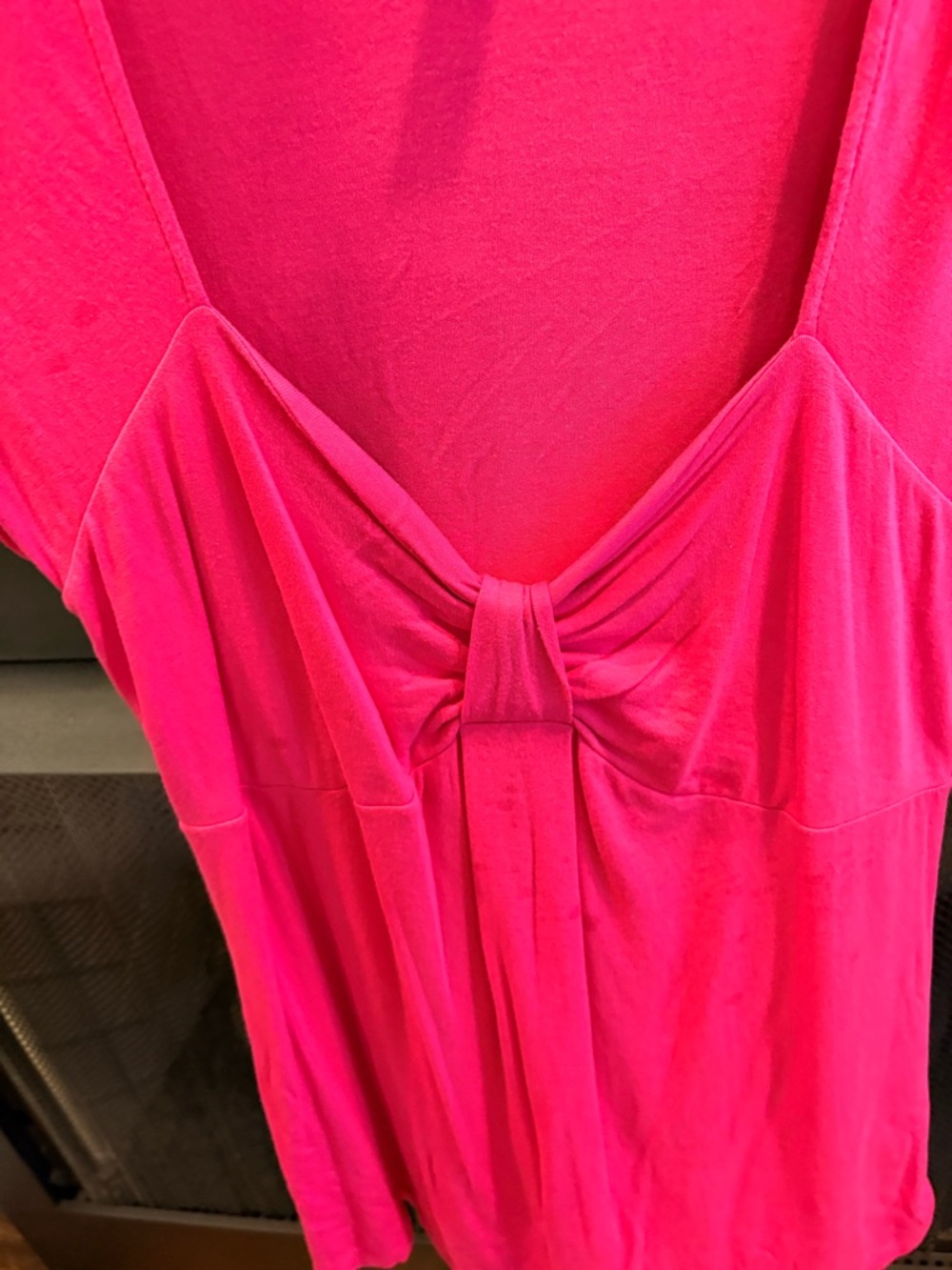 LOFT Hot Pink Sleeveless Top with Knot Detail